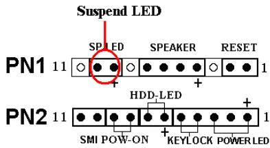 ABIT BP6 - PN1 (Pin 9-10): Suspend LED Header - 1