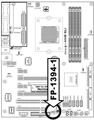 ABIT FATAL1TY-AN8-SLI - (6). Additional IEEE1394 Port Headers - 1