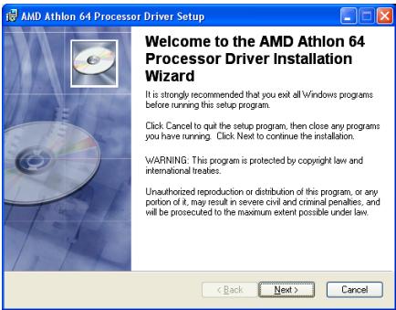 ABIT FATAL1TY-AN8-SLI - Appendix D. Install AMD64 Processor Driver - 2