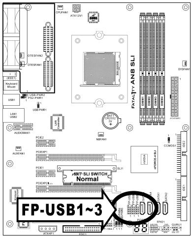 ABIT FATAL1TY-AN8-SLI - (5). Additional USB Port Headers - 1
