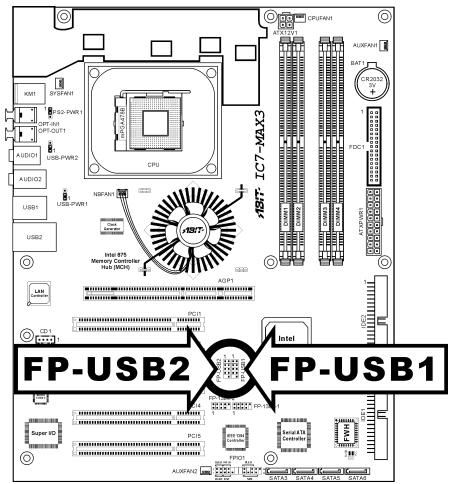ABIT IC7-MAX3 - (6). Additional USB Port Headers - 1