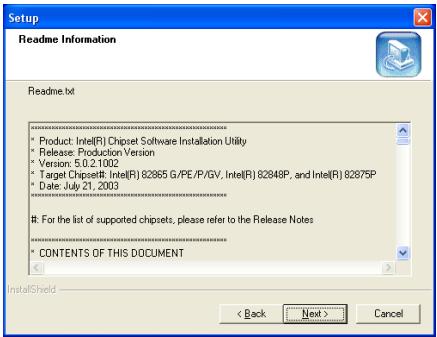 ABIT IC7-MAX3 - Appendix A. Install Intel Chipset Software Utility - 3