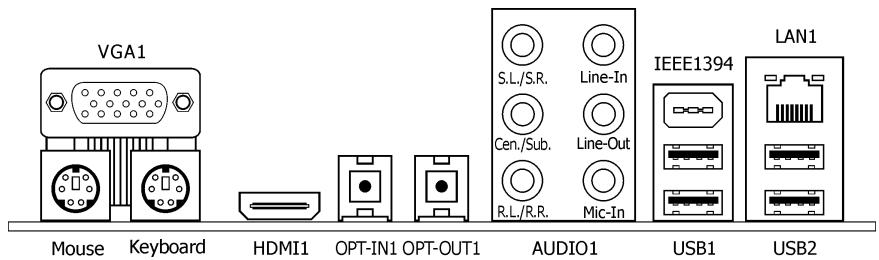 ABIT IL-90MV - Connecting Rear I/O Devices - 1
