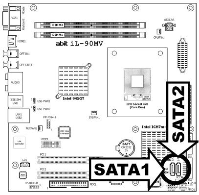 ABIT IL-90MV - Serial ATA Connectors - 1