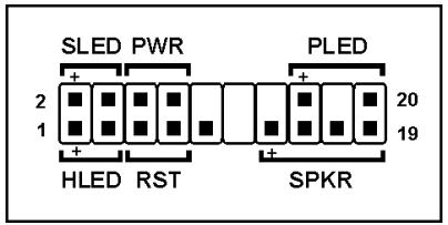 ABIT IL-90MV - Front Panel Switches &amp; Indicators Headers - 2