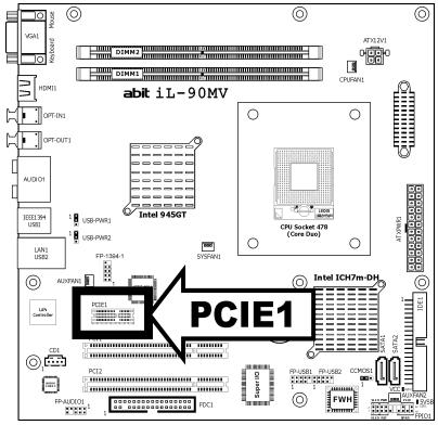 ABIT IL-90MV - PCI Express X1 Add-on Slot - 1