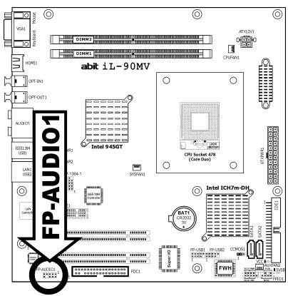 ABIT IL-90MV - Front Panel Audio Connection Header - 2