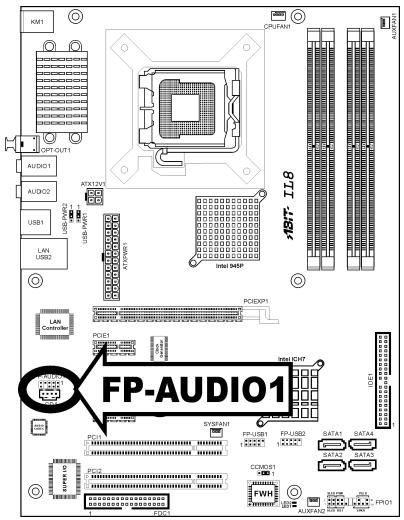 ABIT IL8 - (5). Front Panel Audio Connection Header - 1