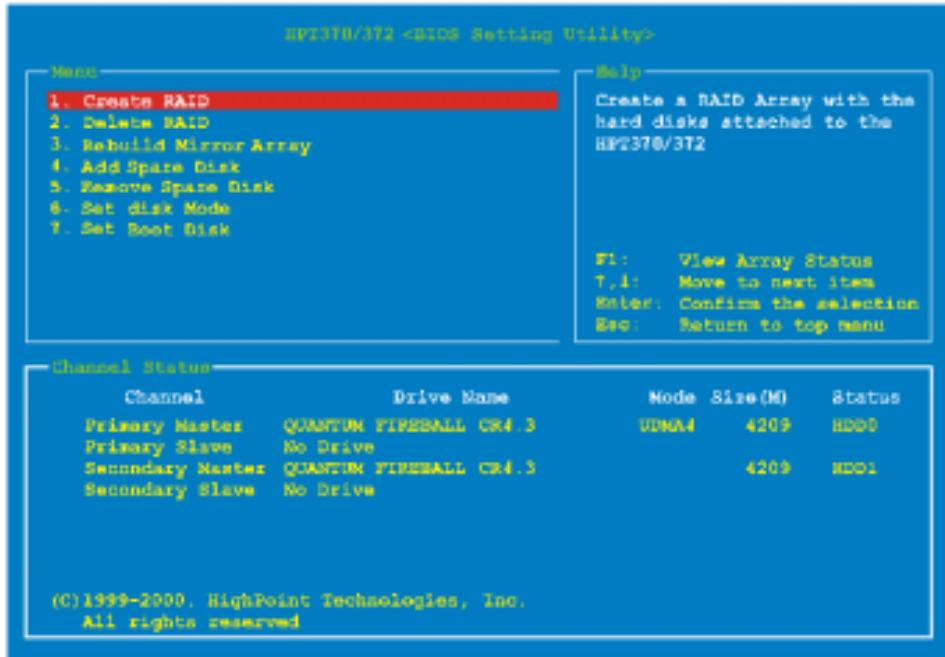 ABIT KG7 - 4-3. The BIOS Setting Menu - 1