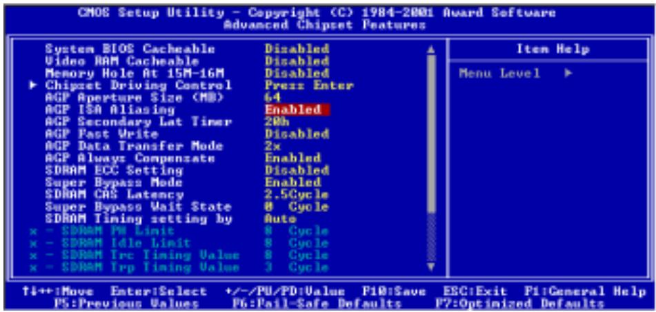 ABIT KG7 - 3-4. Advanced Chipset Features Setup Menu - 1