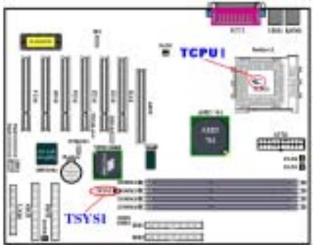 ABIT KG7 - (7). TCPU1 &amp; TSYS1: Temperature Thermistor - 1