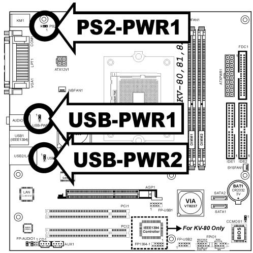 ABIT KV-808182 A5 REV 1 - USB-PWR2: - 1