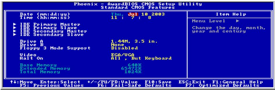 ABIT KV7 - 3-2. Standard CMOS Features - 1