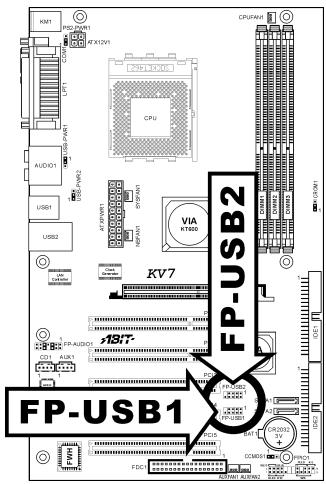 ABIT KV7 - (7). Additional USB Port Headers - 1