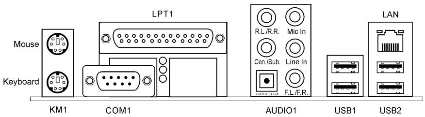 ABIT KV7 - (14). Back Panel Connectors - 1