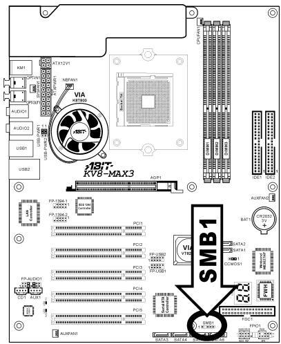 ABIT KV8-MAX3 - (16). System Management Bus Headers - 1