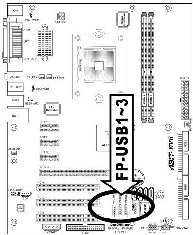 ABIT NV8 - (4). Additional USB Port Headers - 1