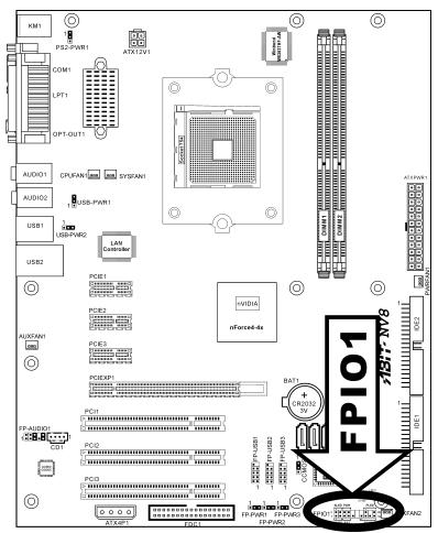 ABIT NV8 - (5). Front Panel Switches &amp; Indicators Headers - 1