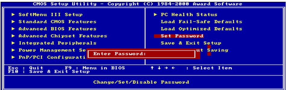 ABIT SE6R2 - 3-11. Set Password - 1