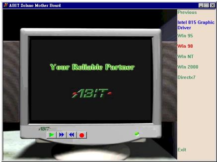 ABIT SE6R2 - Appendix B. Installing the VGA Driver for Windows® 98 SE - 3