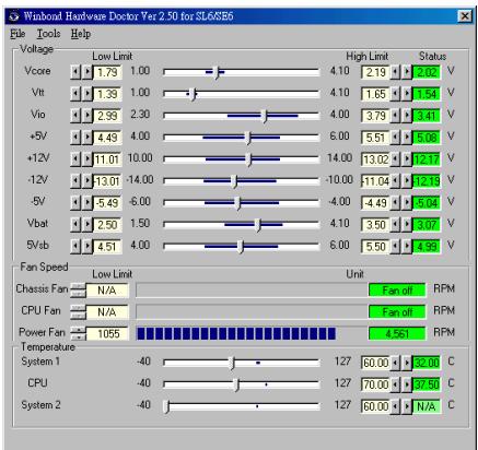 ABIT SE6R2 - Appendix M. Hardware Monitoring Function (Installing the Winbond Hardware Doctor Utility) - 6