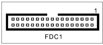 ABIT SI7 - (11). Floppy Disk Drive Connector [FDC1] - 2