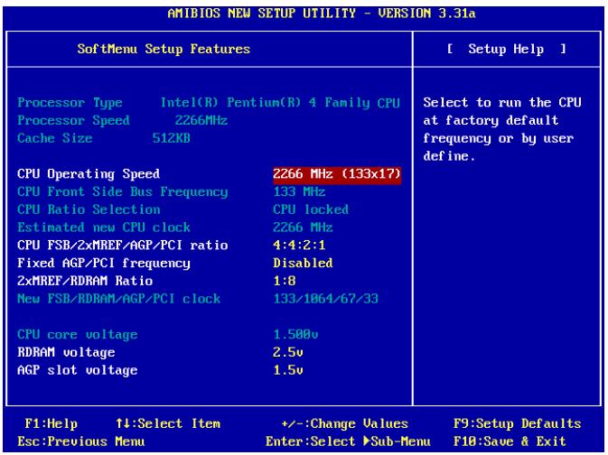 ABIT SI7 - 3-1. SoftMenu Setup Features - 1