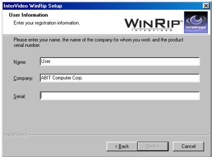 ABIT UA10 - 3-1. WinRip Installation - 3