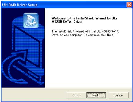 ABIT UL8 - Appendix D. Install ULi M5289 SATA Driver - 1