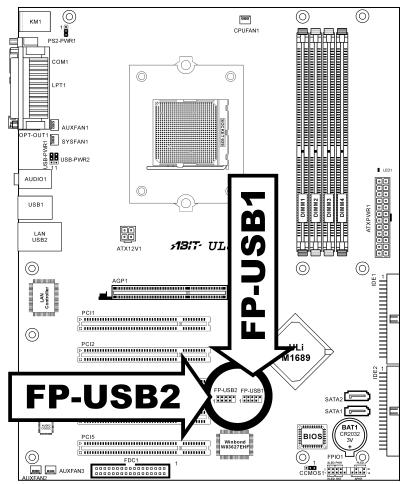 ABIT UL8 - (5). Additional USB Port Headers - 1