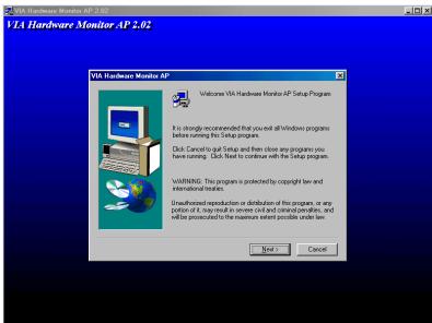 ABIT VH6 - Appendice h installation du moniteur système VIA - 4