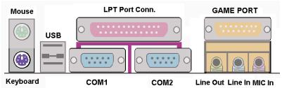 ABIT VH6 - KM1 bas: connecteur clavier ps/2 - 1