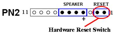 ABIT VH6 - PN2 (pin 1-2): connecteur du bouton RESET - 2