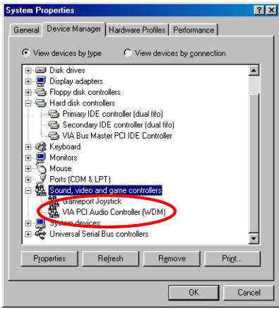 ABIT VL6 - Appendix B. Installing the VIA PCI Audio Driver for Windows® 98 SE - 9