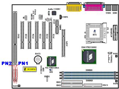 ABIT VL6 - PN1 and PN2 Headers - 1