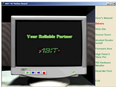 ABIT VL6 - Appendix G. Installing the VIA PCI Audio Drivers for Windows® 2000 - 2