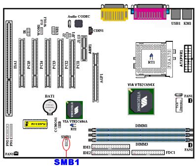 ABIT VL6 - SMB1: System Management Bus Connector - 1