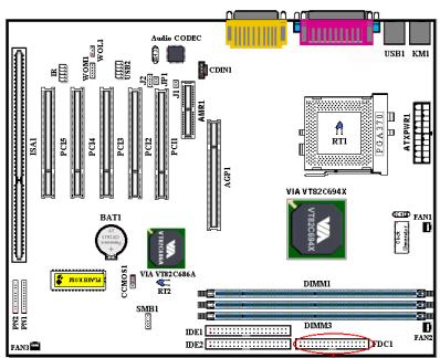 ABIT VL6 - FDC1 Connector - 1