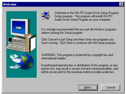 ABIT VL6 - Appendix B. Installing the VIA PCI Audio Driver for Windows® 98 SE - 6