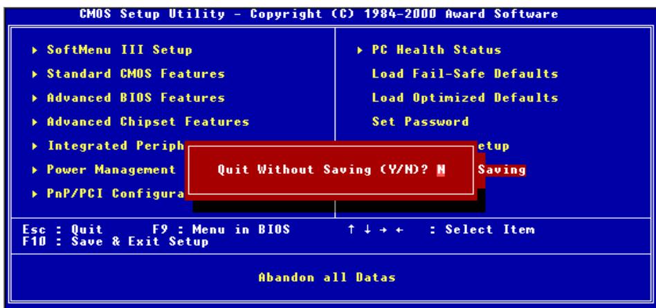 ABIT VP6 - 3-13. Exit Without Saving - 1