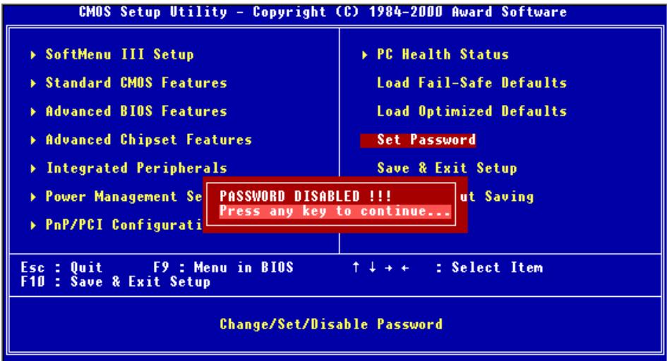 ABIT VP6 - password DISABLED. - 1