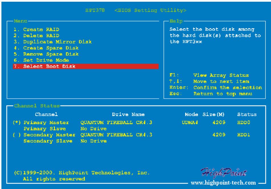 ABIT VP6 - 4-3-7. OPTION 7: Select Boot Disk - 1