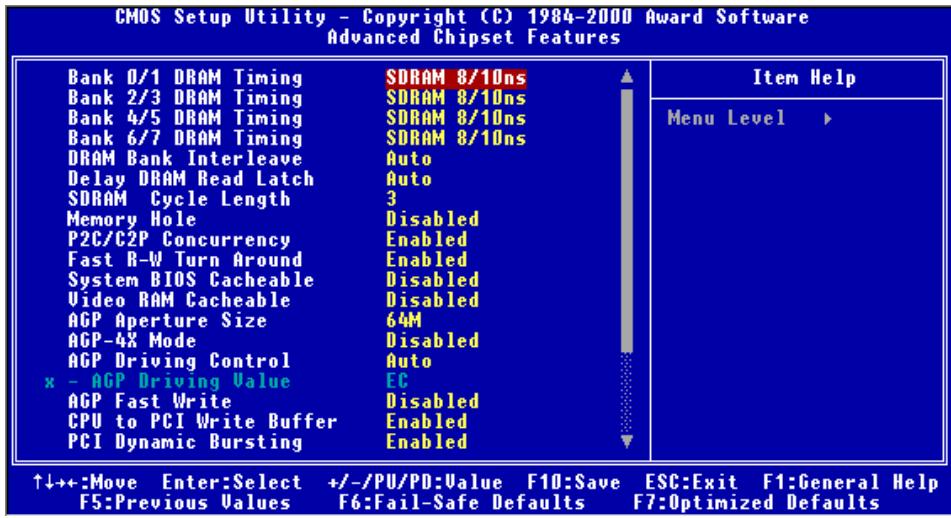 ABIT VP6 - 3-4. Advanced Chipset Features Setup Menu - 1