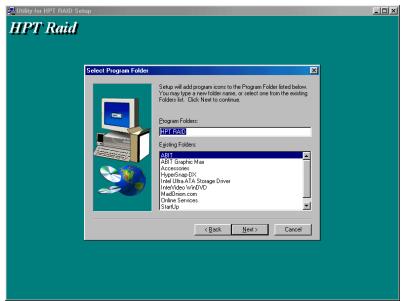ABIT VP6 - 5-5. HPT370 Disk Array Utility Installation Guide - 8