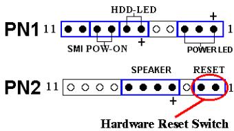 ABIT VT6X4 - PN2 (Pin 1-2): Hardware Reset Switch Header - 1