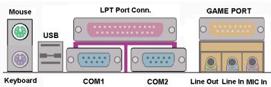 ABIT VT6X4 - KM1 Upper: PS/2 Mouse Connector - 1