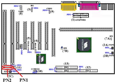 ABIT VT6X4 - PN1 and PN2 Headers - 1