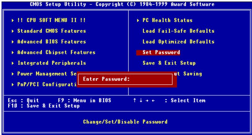 ABIT VT6X4 - 3-11. Set Password - 1