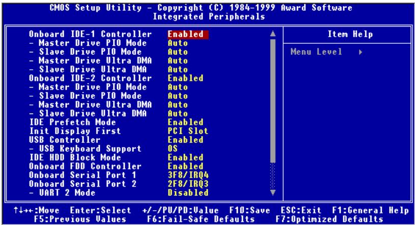 ABIT VT6X4 - 3-5. Integrated Peripherals - 1