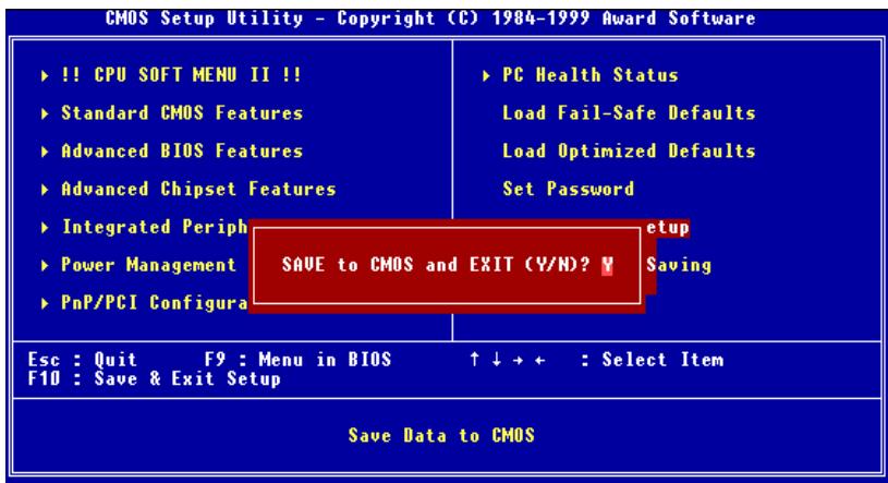 ABIT VT6X4 - 3-12. Save & Exit Setup - 1